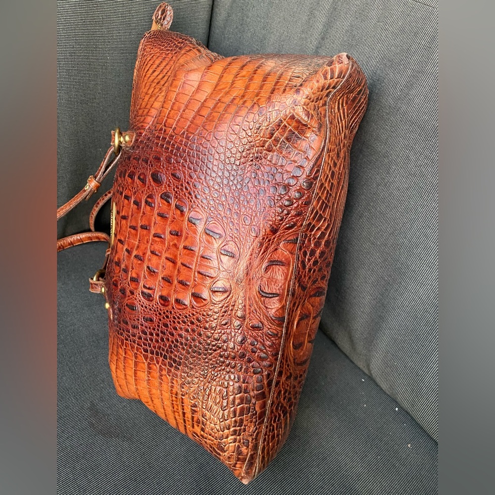 Brahmin Leather Croc Tote. - Picture 4 of 8